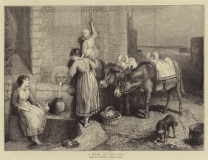 Ein Brunnen in Hastings von Myles Birket Foster
