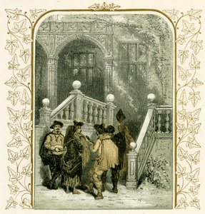 Weihnachtssänger - Illustration von Birket Foster von Myles Birket Foster