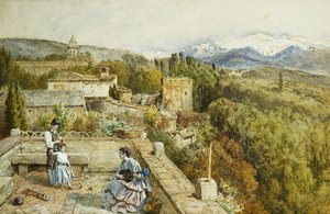 Die Sierra Nevada von der Alhambra aus