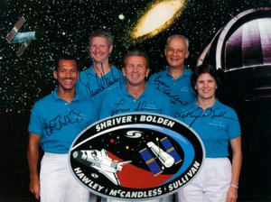 Die Besatzung der Space Shuttle Mission STS-31, 1990 von NASA Images