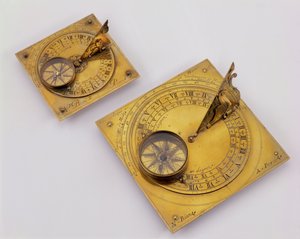 Zwei bewegliche horizontale Sonnenuhren, Paris, c.1720 von N. Bion