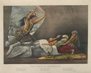 Der Tod von Minnehaha von Nathaniel Currier