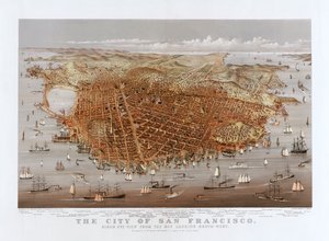 Die Stadt San Francisco von Currier & Ives, ca. 1878 von Currier and Ives