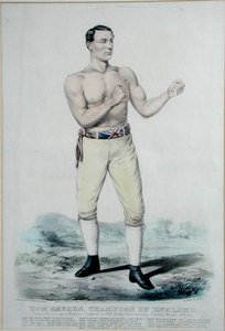 Tom Sayers (1826-65) Champion von England, veröffentlicht 1860 von Currier and Ives