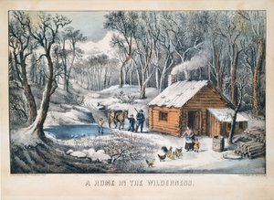 Ein Zuhause in der Wildnis von Currier and Ives