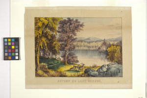 Herbst am Lake George von N. and Ives J.M. (1824 95) Currier