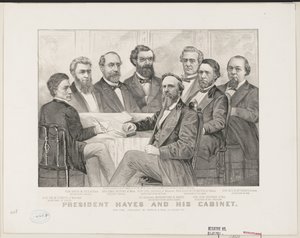 Präsident Hayes und sein Kabinett, ca. 1877 von Currier and Ives