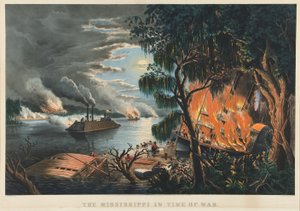 Der Mississippi im Krieg von Currier and Ives