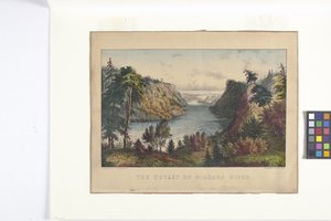 Der Auslass des Niagara-Flusses von N. and Ives J.M. (1824 95) Currier
