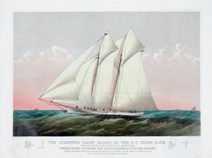 Die Schoner Magic des New York Yacht Club von Currier & Ives von Currier and Ives