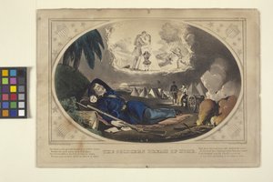 Der Traum des Soldaten von Zuhause von N. and Ives J.M. (1824 95) Currier