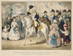 Washingtons Einzug in New York nach der Evakuierung der Stadt durch die Briten am 25. November 1783