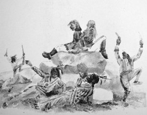 Ein heulender Schwell - Auf dem Kriegspfad von N. and Ives, J.M. Currier