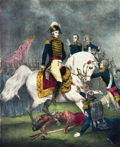 General William H. Harrison (1773-1841) in der Schlacht von Tippecanoe, 1840 von N. and Ives, J.M. Currier