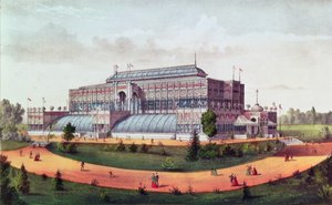 Horticultural Hall, Grand United States Centennial Exhibition 1876 von N. and Ives, J.M. Currier