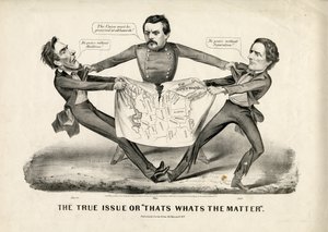 Die wahre Frage oder Das ist das Problem, 1864 von N. and Ives, J.M. Currier