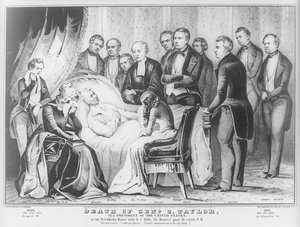 Zachary Taylor auf seinem Sterbebett im Weißen Haus, 1850