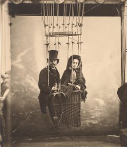 [Nadar mit seiner Frau Ernestine in einem Ballon], ca. 1865, gedruckt in den 1890er Jahren von Nadar