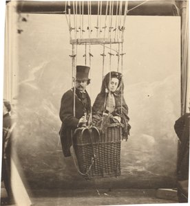 Selbstporträt mit Ehefrau Ernestine in einer Ballongondel von Nadar