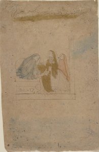 Eine Dame mit Begleitern, ca. 1775-1780