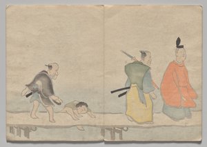 Szene aus dem Kōrin Bilderbuch (Band 1) von Nakamura Hochu