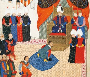 Empfang des ungarischen Kronprinzen Zsigismond Janos durch Suleyman I. am 29. Juni von Nakkaş Osman