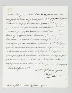 Signierter Brief von Napoleon an seinen Stiefsohn, Prinz Eugène de Beauharnais von Napoleon Bonaparte