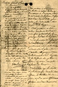 Notiz von General Bonaparte, 13. September 1795, 1921 von Napoleon Bonaparte I