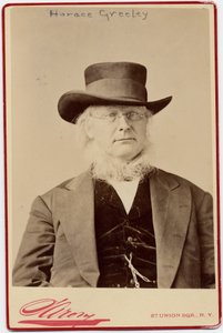 Horace Greeley (1811-72), US-Politiker und Zeitungsredakteur von Napoleon Sarony