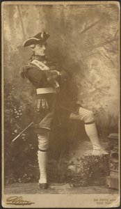 John Drew, Jr. als Captain Plume aus "The Recruiting Officer" von Napoleon Sarony