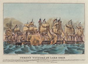 Perrys Sieg auf dem Eriesee von Napoleon Sarony