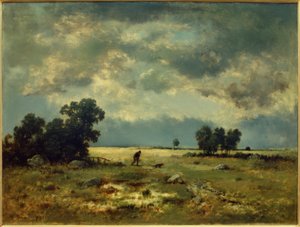 Gewitterlandschaft (mit Jäger)