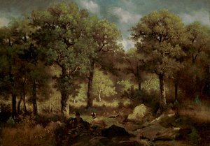 Waldinneres bei Fontainebleau; Im Wald von Fontainebleau von Narcisse Virgile Diaz de la Peña
