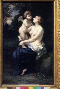 Venus mit Amor auf ihrem Schoß von Narcisse Virgile Diaz de la Peña