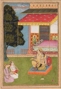 Eine Seite aus einer Ragamala-Serie: Sri Raga, 1695