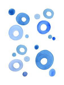 Blaue Blasen von Natalie Bruns