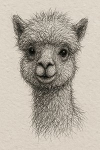Niedliches Baby-Alpaka von Natalie Bruns