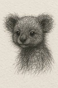 Niedliche Baby-Koala-Zeichnung von Natalie Bruns