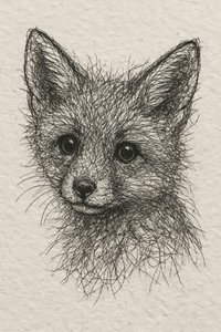 Niedlicher Fuchsjunges-Sketch von Natalie Bruns