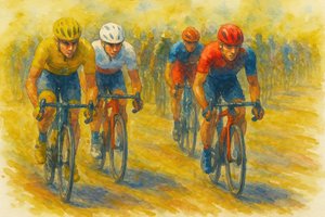Radrennen Aktion von Natalie Bruns