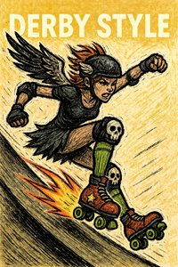 Furchtloser Derby-Skater