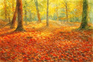 Goldener Herbstwald von Natalie Bruns
