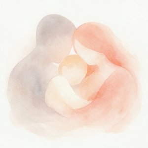 Liebevolle Familienumarmung