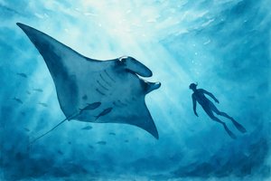 Manta-Rochen-Begegnung von Natalie Bruns