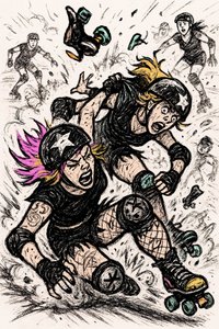 Roller Derby Crash