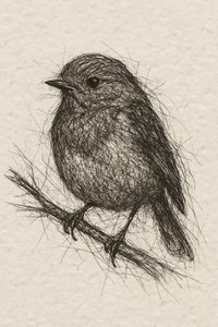 Kleiner Vogel-Sketch von Natalie Bruns