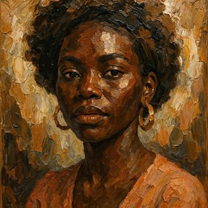 Strukturiertes Afrikanisches Porträt von Natalie Bruns