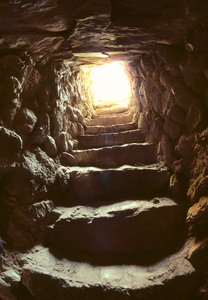 Innere Treppe des Jericho-Turms, gebaut in neolithischer Zeit