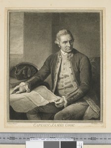 Kapitän James Cook, graviert von J. K. Sherwin (1751–90), ca. 1773-84 (Gravur) von Nathaniel (after) Dance Holland