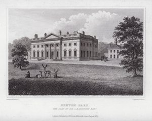 Denton Park, der Sitz von Sir C H Ibbotson von Nathaniel (after) Whittock